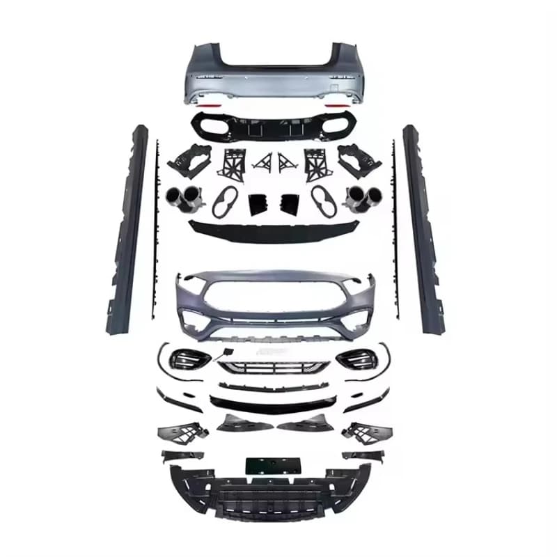 Kit Carrozzeria Completo A45 in Plastica PP Durevole con Paraurti e Diffusore di Scarico per Classe A W177 2019-2025