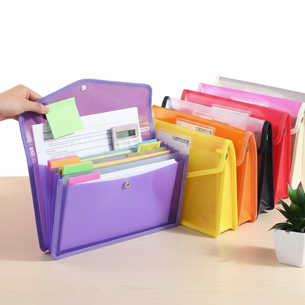 Busta Portadocumenti in PVC di Grande Capacità, Impermeabile, Formato A5, Organizer per Documenti e Cartelle