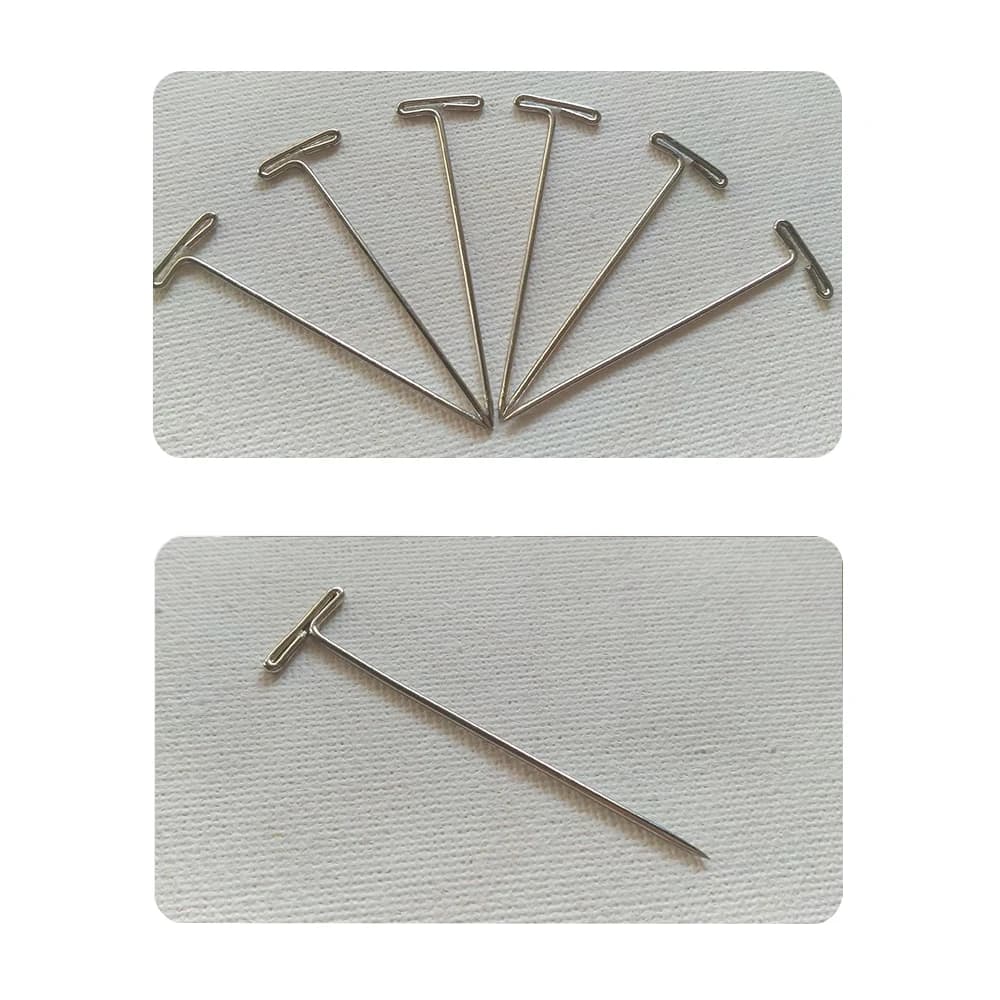 1Box Small 50Pcs/100pcs T-Pins Needles for Mannequin Head Wig Modelling Sewing Hair Salon Knitting - Small Size