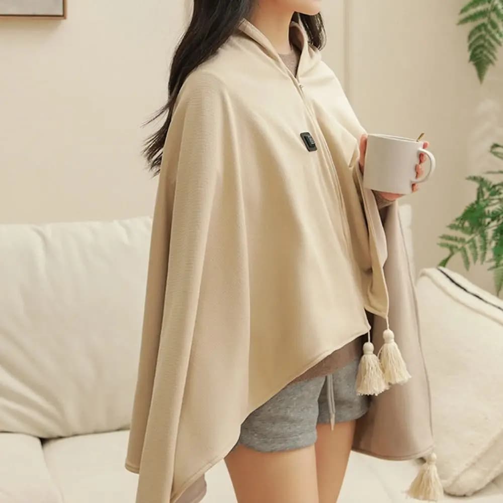 Coperta riscaldata elettrica USB indossabile da ufficio Abbigliamento caldo Coperta riscaldante lavabile Mantello riscaldante portatile per l'inverno
