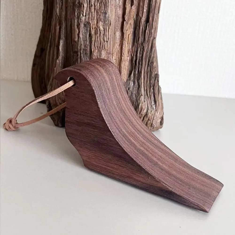 Fermaporta in Legno a Forma di Uccellino, Cuneo per Porta, Protezione Creativa per Pareti, per Ufficio