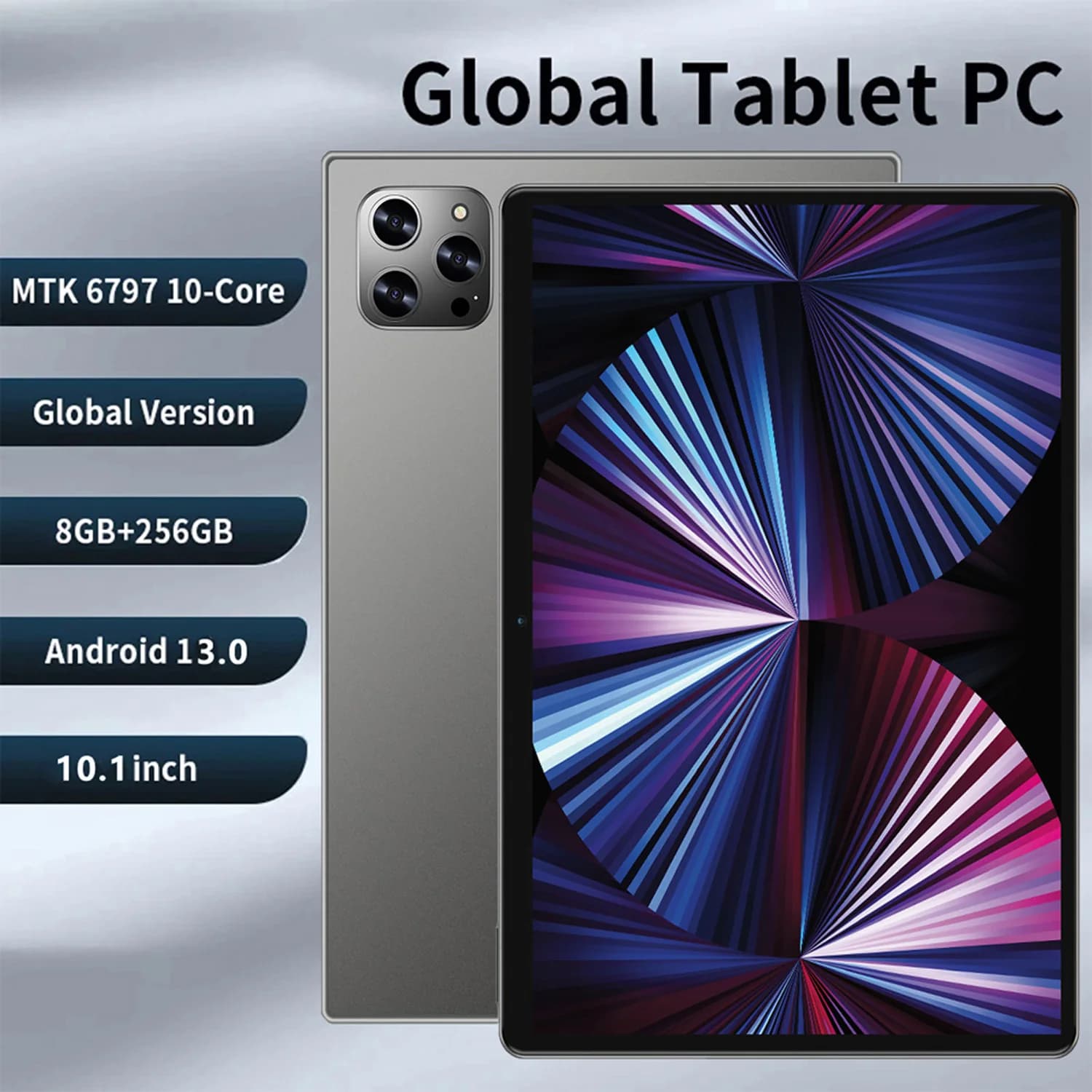 Nuovo Tablet PC Android 13.0 Versione Globale da 10.1 Pollici, Deca-Core, 8GB RAM, 512GB ROM, 4G LTE, Doppia SIM, WiFi 5G, Batteria 8000mAh