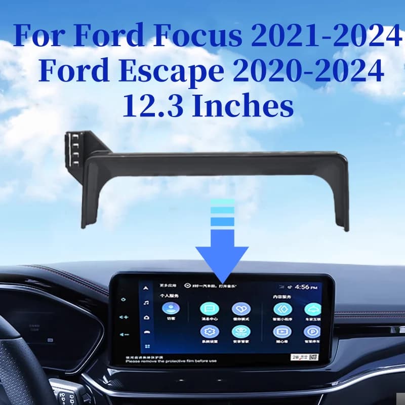 For Ford Focus 2021-2024 Escape 2020-2024 Gravity Car Screen Phone Holder Wireless Charger For Car Auto Interior Accessories