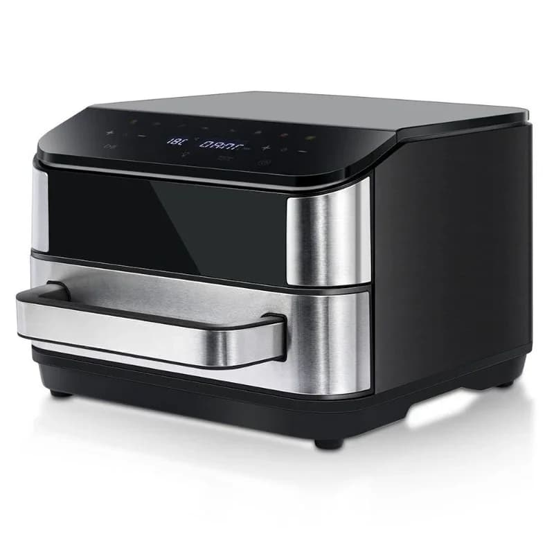 Household 4L capacity electric pizza pan, visually heated up and down, smokeless electric baking pan, air fryer