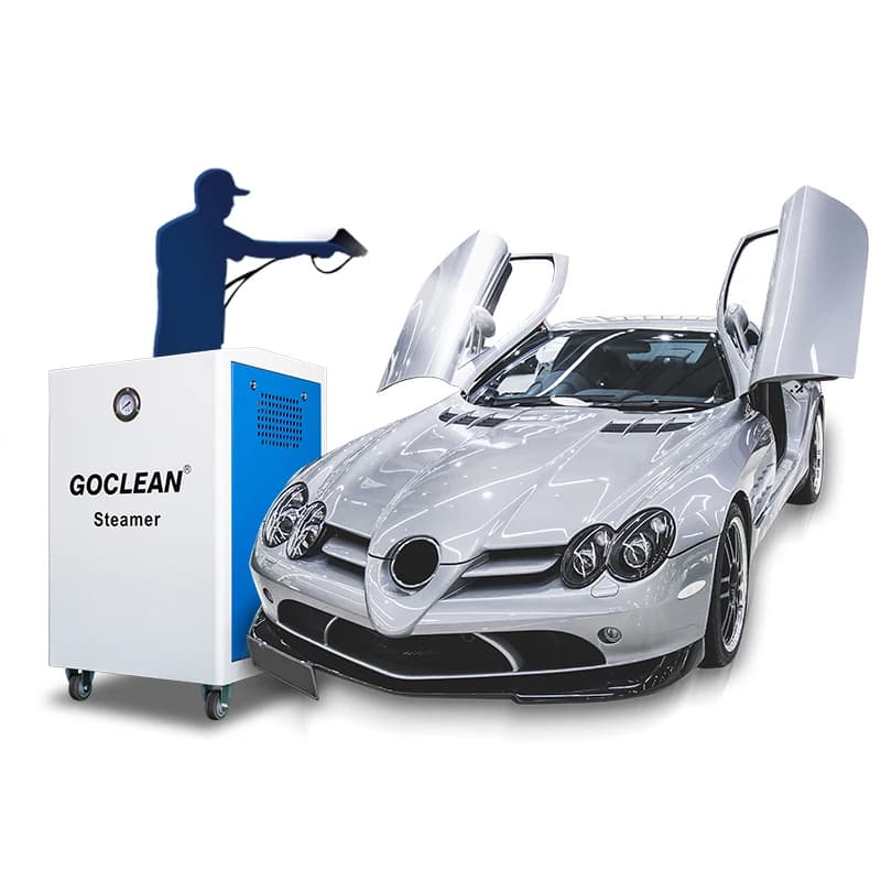 GOCLEAN 5L/Lavatrice per auto Cura Dettagli Mobile Optima Vapore Aspirapolvere a vapore per tappeti Attrezzature per lavaggio auto a vapore Marca