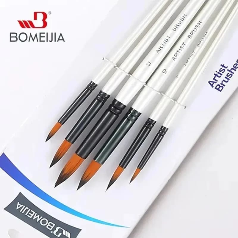 6pcs Artist Paint Brushes Set Artist Paintbrushes For Acrylic Oil Watercolor Acrylic Painting For Body Face Rock Canvas