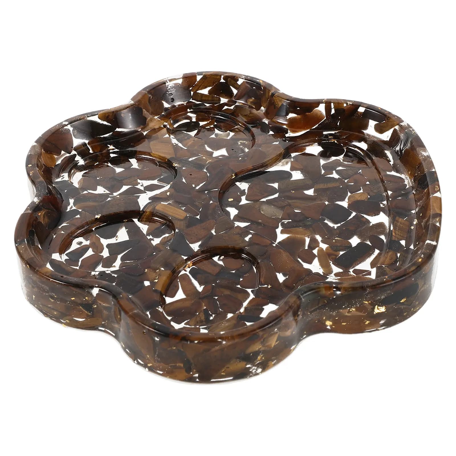 Cat Paw Crystal Organizer Tray Resin Jewelry Bowl For Healing Stones Storage Essential Oil Display Trinket Dish Home Decor