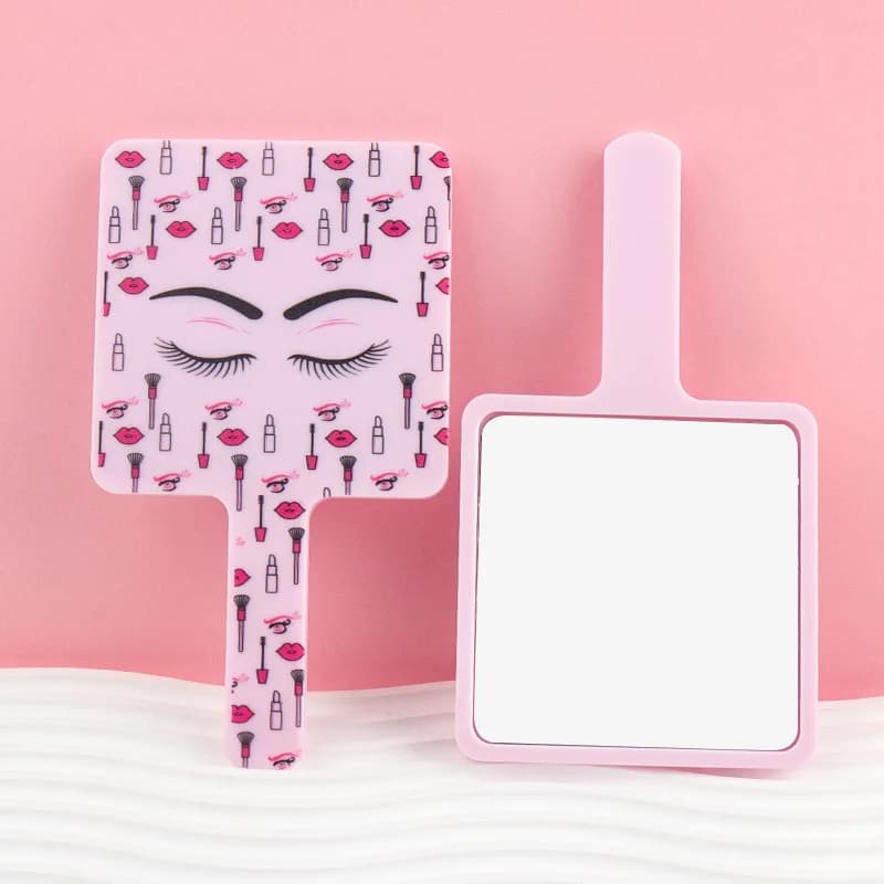 1 pz Specchio per estensione ciglia Specchi per trucco per sollevamento ciglia Specchio portatile quadrato Innesto ciglia finte Strumenti per trucco di bellezza