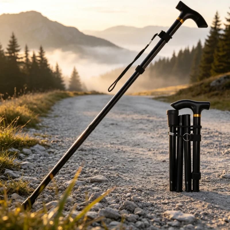 Trekking Poles Ultralight Telescopic Folding Walking Sticks for Hiking Camping, Portable Alpenstock Nordic Walking Cane