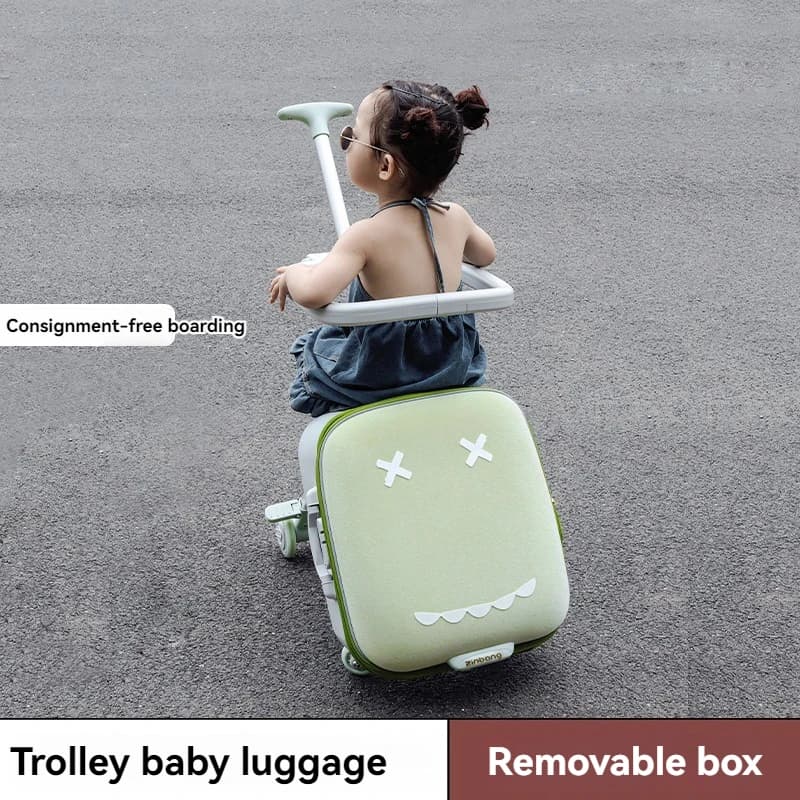 Borsa da viaggio per bambini con baule per bambini in cartone animato, borsa da viaggio pieghevole da 20 pollici