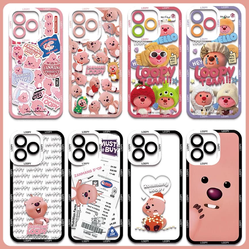 Cartoon Loopy Korea Hot Doll Phone Case For iPhone 16 15 14 13 12 11 Mini Pro Max X XR XSMax 6S 6 7 8 Plus SE20 Cover