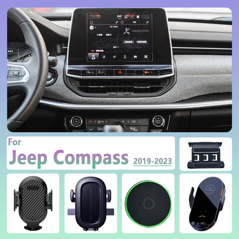 Per Jeep Compass 2019 2020 2021-2023 supporto per telefono da auto supporto per telefono magnetico con ricarica Wireless accessori per supporto Magsafe per auto