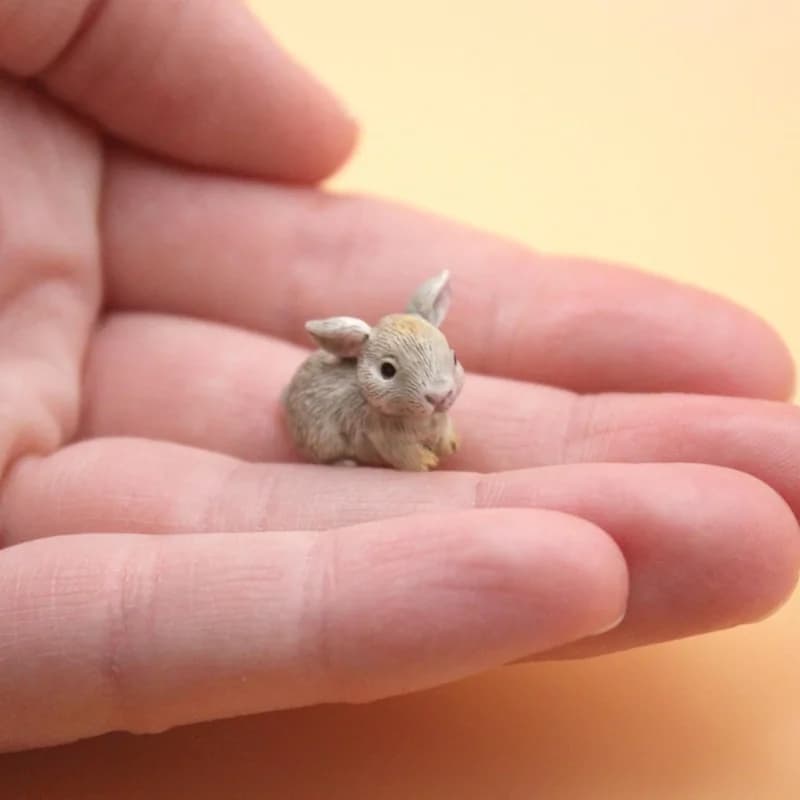 5/10 Pezzi Miniature di Coniglietti in Resina, Graziose Statuette di Conigli, Accessori Decorativi per Micro Paesaggistica e Decorazione Piante in Vaso