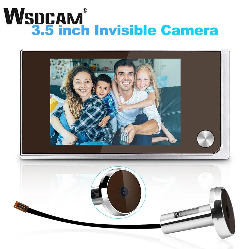 Telecamera digitale per visore porta Wsdcam da 3,5 pollici 120 ° Campanello senza fili Smart Home Door Camera Spioncino Campanello con monitor Mirilla