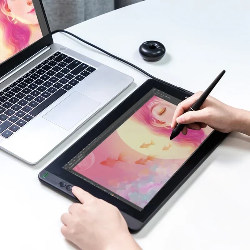 Monitor digitale interattivo LCD Kamvas 13 con penna touch per disegno grafico e stilo
