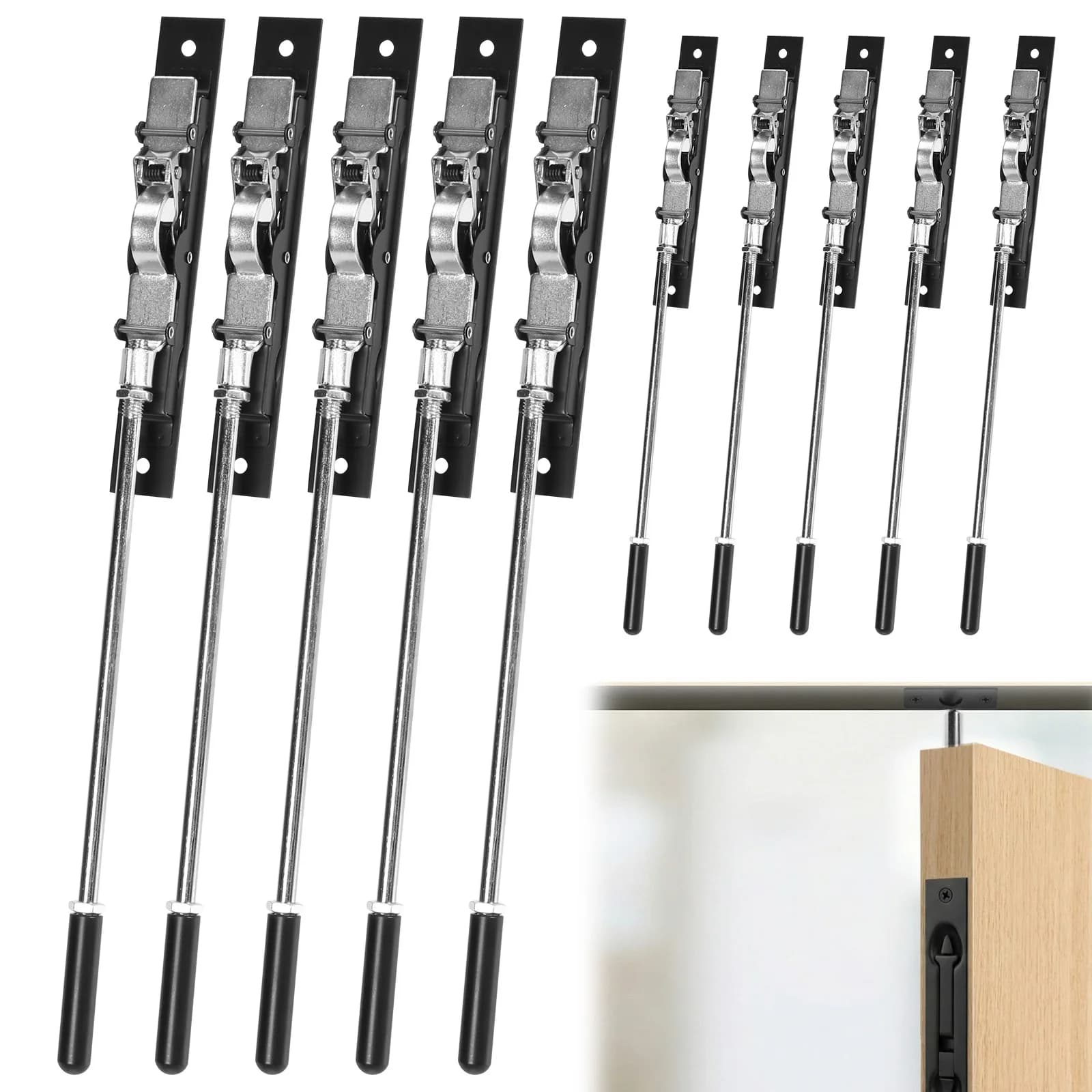 Set of 10 Hidden Door Locks with Emergency Auction, 10 Inches, for Composite Doors/Ports in Wood/Ports