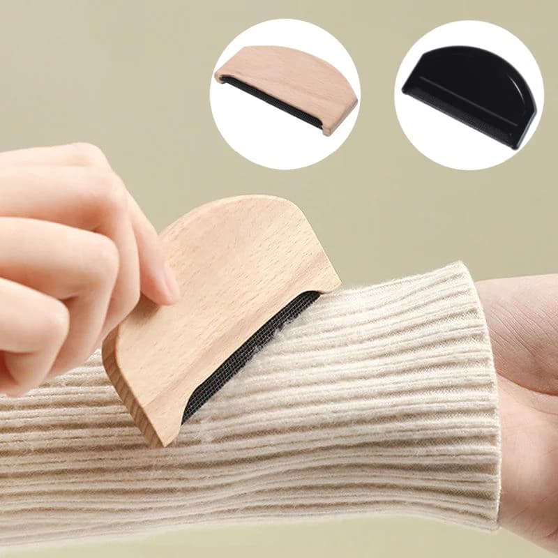 Epilatore in legno per maglioni e tessuti, rasatore manuale portatile per pelucchi, pettinatore in legno per rimuovere i pelucchi