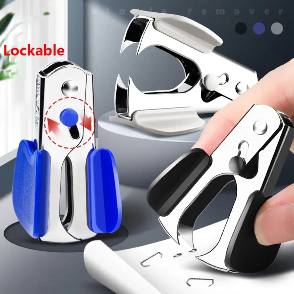 Forniture per rilegatura portatile per la rimozione di graffette con macchina per la rimozione di cucitrici a blocco sicuro risparmio di manodopera estrattore per unghie estrattore regalo