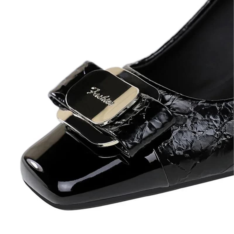 BIGTREE Scarpe da Donna con Tacco Quadrato e Fibbia a Farfalla, Eleganti per Feste e Ufficio, Zapatos Mujer