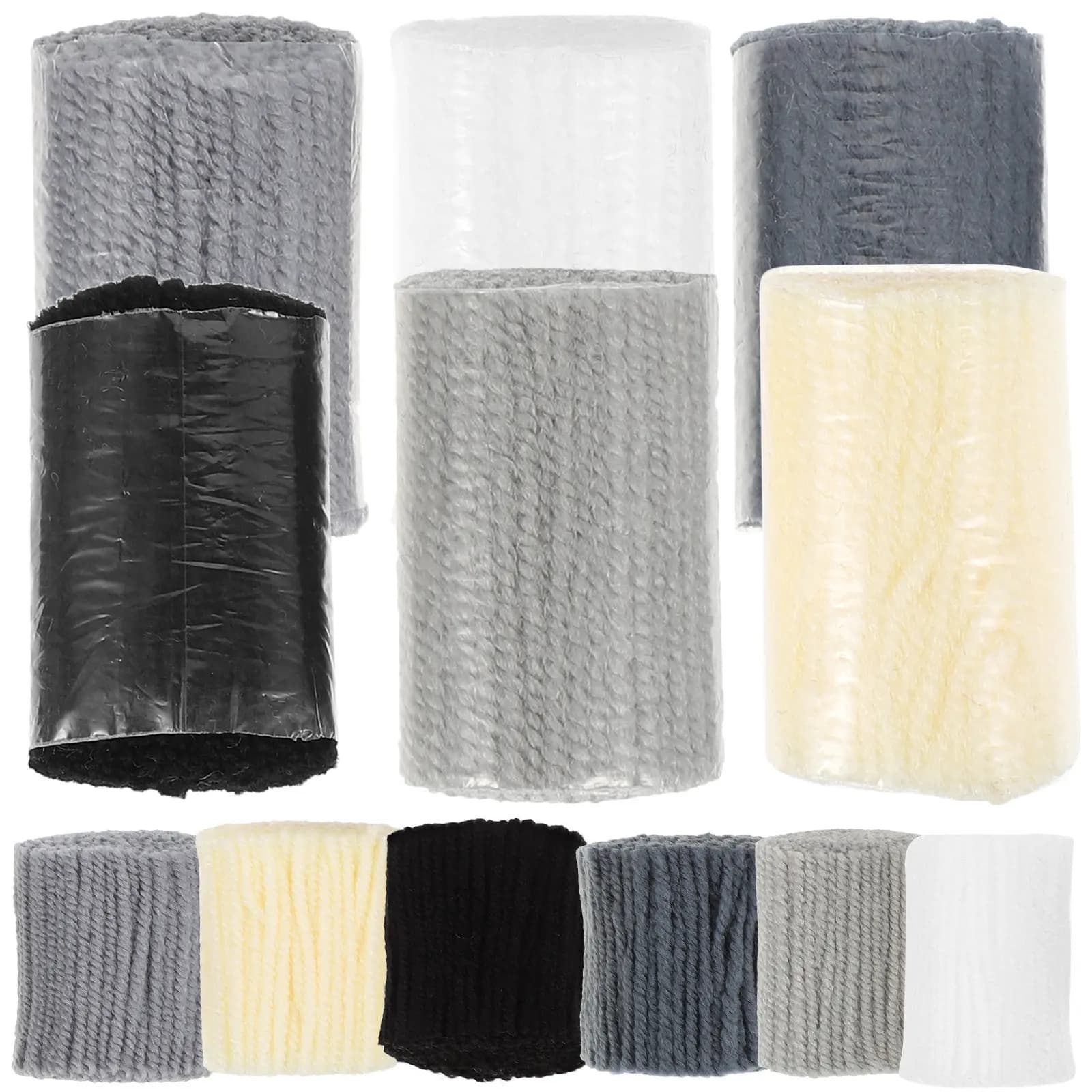 12 Pezzi Filato in Fibra Acrilica per Tappeti con Gancio, per Realizzazione Tappeti Fai-da-te, Lavorazione a Maglia, Cucito, Artigianato, Coperte e Cuscini