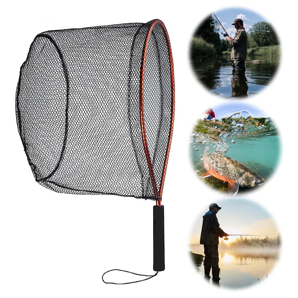 Floating Fishing Net Aluminum Alloy Fly Fishing Net Catch and Release Net Outdoor Fishing Accessories