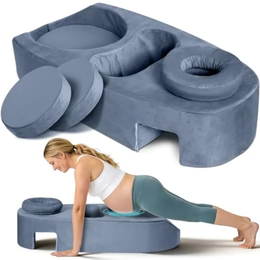 Pregnancy Massage Cushion and Headrest Full Body Prenatal Bolster Release Lower Back Pain Maternity Pillow After Breast Surgery