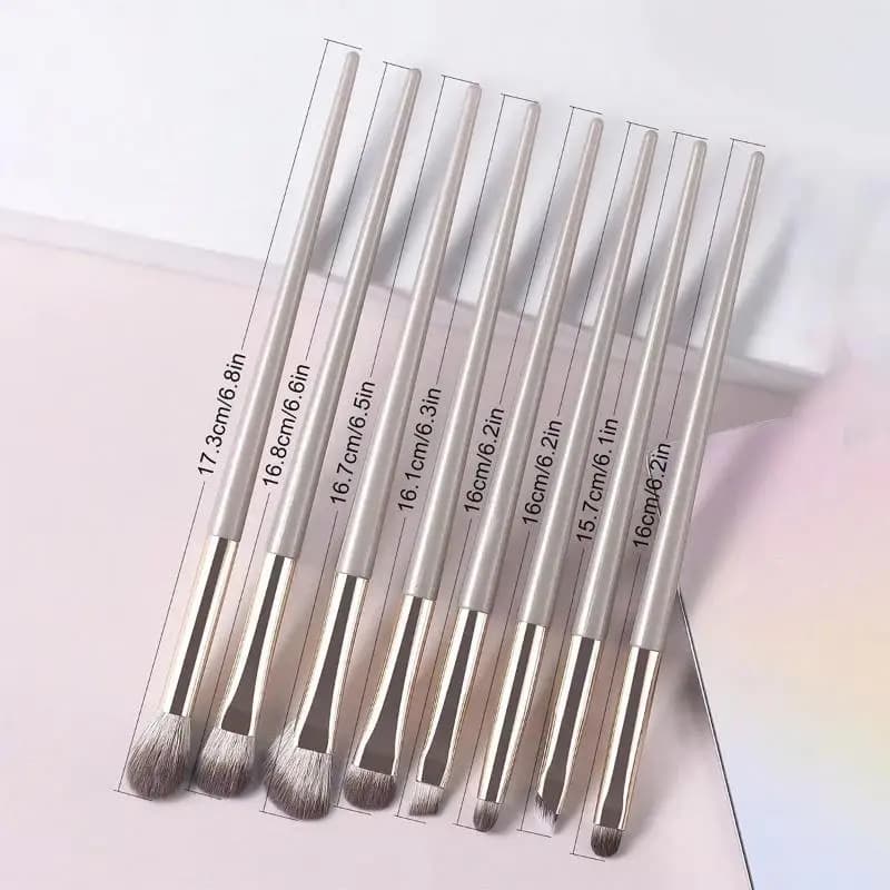New Set of 8 Eye Makeup Brushes, Umbrella Detail Brush, Ultra Soft Umbrella Brush and Eyeliner, Makeup Tool