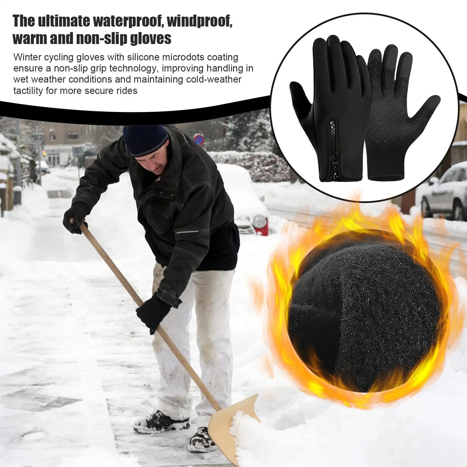 Ski Gloves Hot Touchscreen Gloves Winter Skiing Waterproof Gloves Snowboard Fishing Exercise Gym Running Hiking