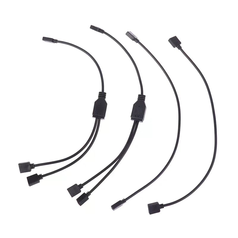 5V 3 Pin 12V 4pin ARGB Splitter Connector Extension Cable For PC Computer Fan Motherboard AURA RGB LED Strip Light