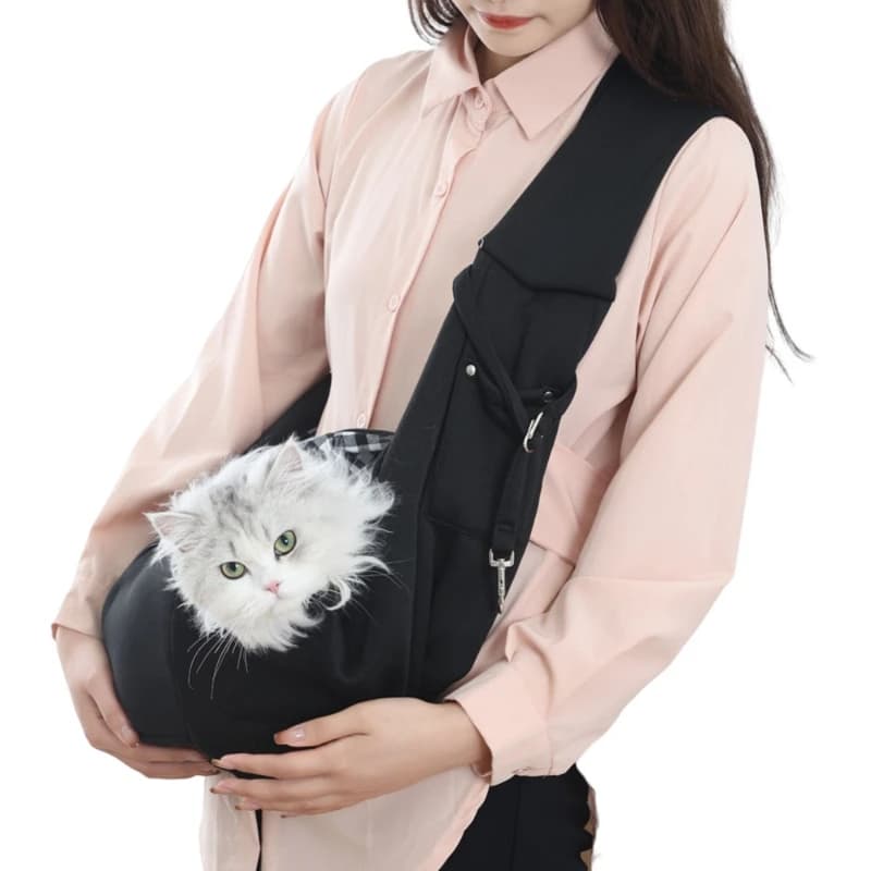 Borsa a Tracolla per Trasporto Gatti, Pieghevole, Multifunzionale, Accessori per Animali Domestici, in Poliestere, Kattenpakket MH40MB