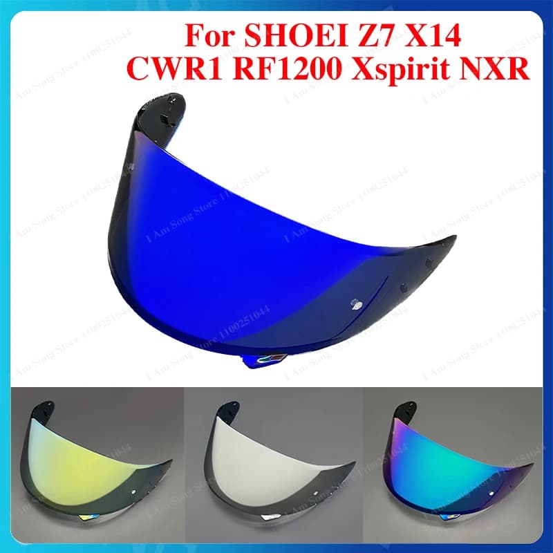 Visiera per Casco Moto Compatibile con SHOEI Z7 X14 CWR1 RF1200 Xspirit NXR, Anti-UV, Antipolvere, Antivento, Visiere Sostitutive per Casco