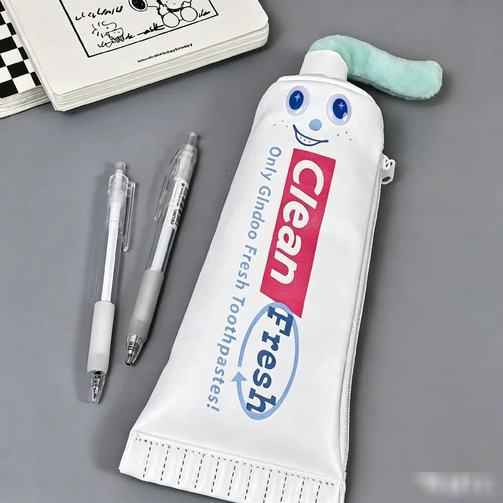 Toothpaste Pencil Case Simulation Funny Creative Large Capacity Cultural And Creative Display Supplies Student Desktop Stationer
