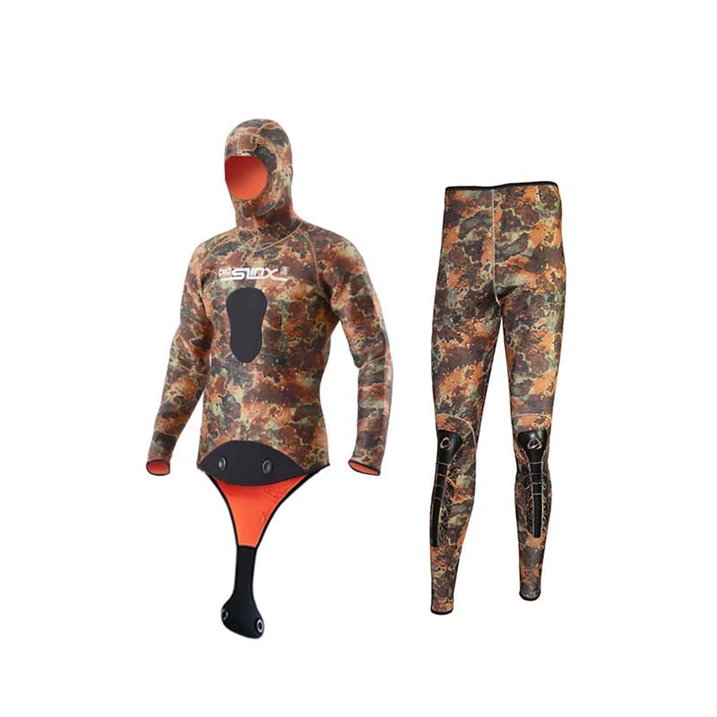 Camouflage Scuba Underwater Fishing 5MM Swimwear in Neoprene Men's Set 2 Piece Separate Snorkeling Surf Swimsuit Deepwater