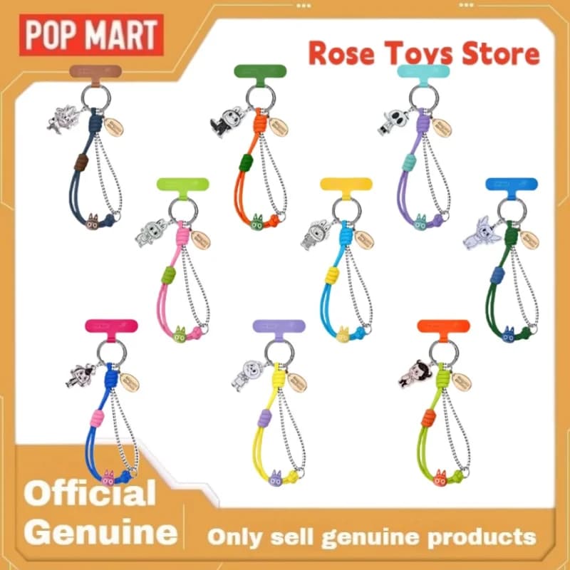 POPMART The Monsters 10th Anniversary Series Cordino per Telefono Blind Box Accessorio Portachiavi Cartoon Regalo per Appassionati di Anime e Collezionisti