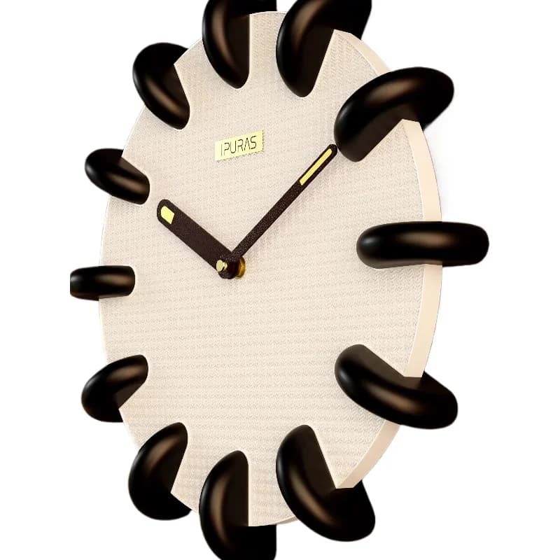 Ultra-quiet three-dimensional creative clock hanging on the wall for home light luxury living room simple clock