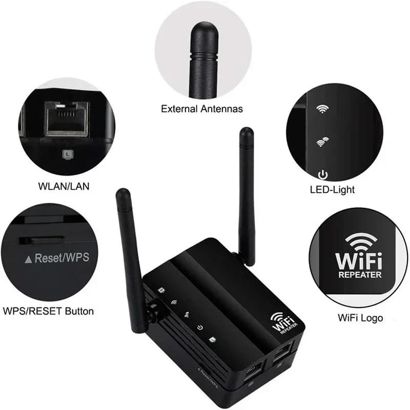 Ripetitore Wifi 5GHz 300Mbps Router wireless Dual Band 2.4Ghz Punto di accesso Amplificatore di segnale lungo Extender di portata Wi-Fi