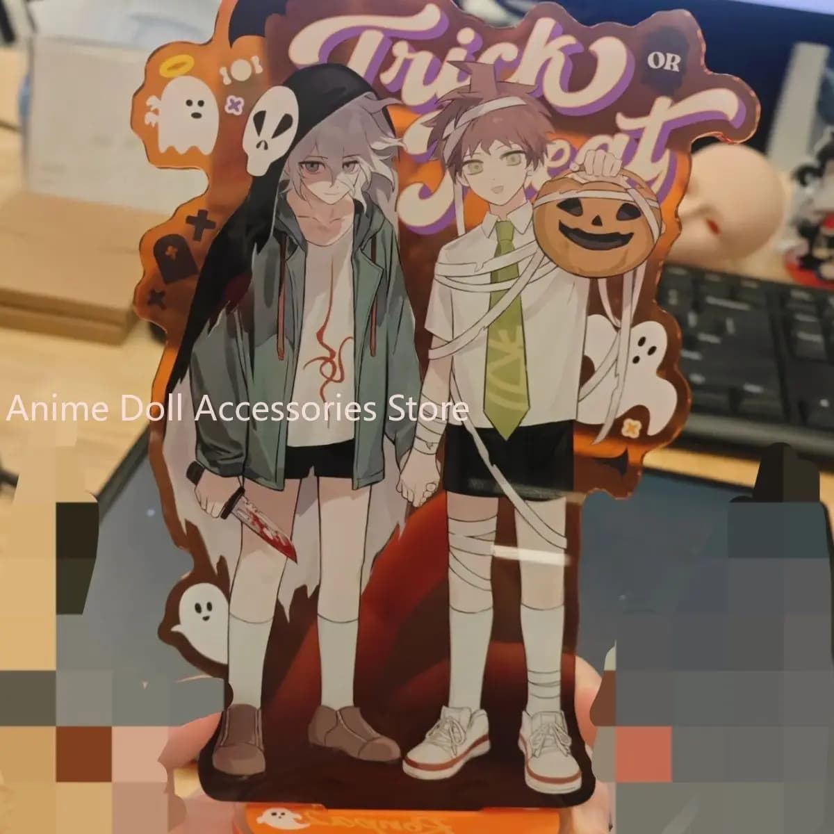 Nagito Komaeda Acrylic Stand Danganronpa Anime Figure Standing Model Desktop Plate Stand Ornaments Girl's Birthday Gift