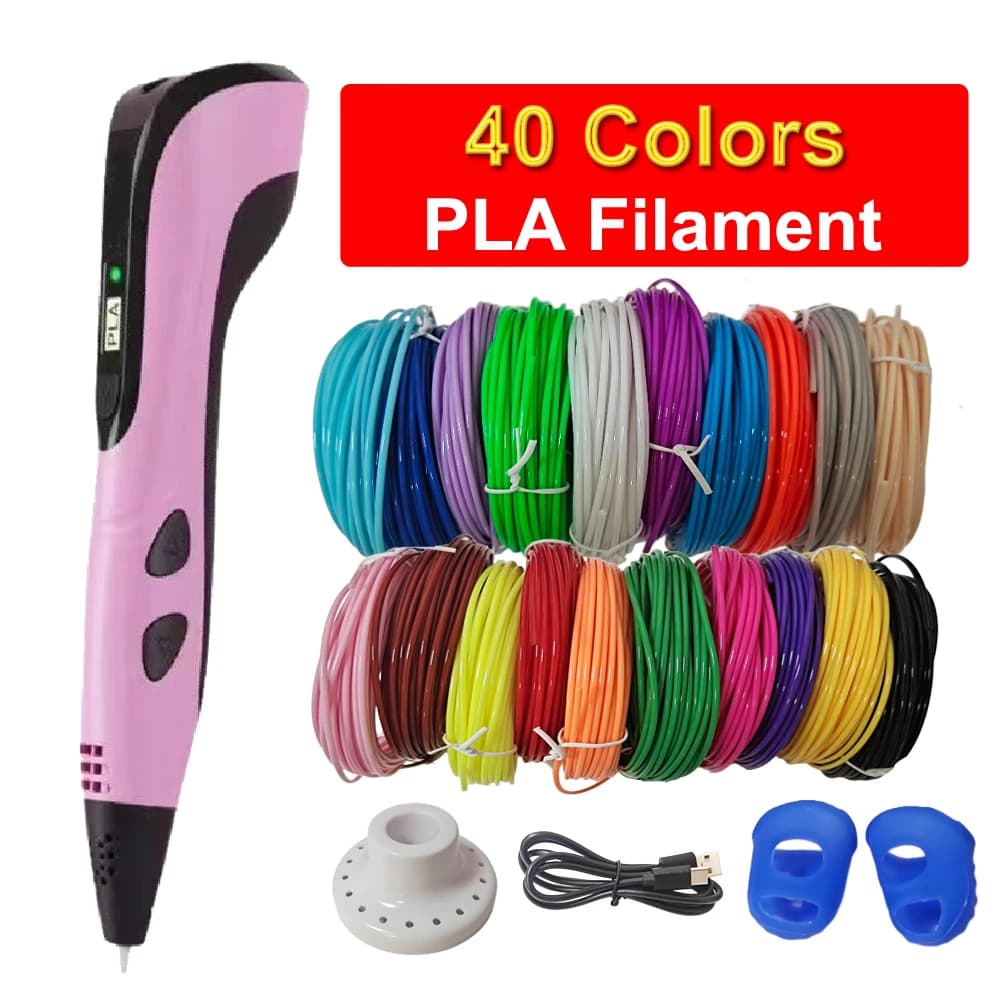 3D Pen Children Filament PLA 3D Printing Pen Children Drawing Pens DIY Type C Bring Boys Girls Christmas Birthday Gifts