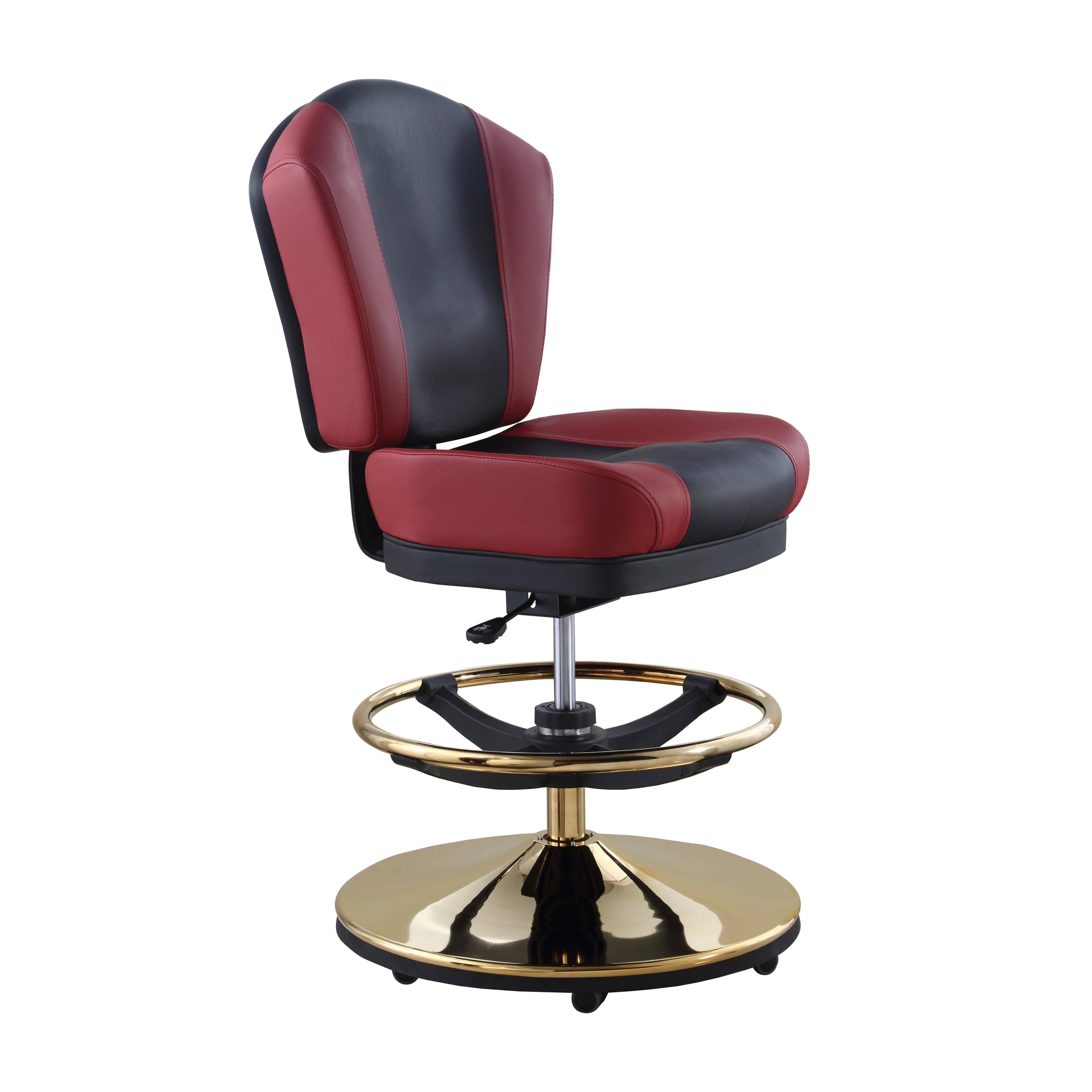 Adjustable Swivel PU Leather Casino Slot Machine Chair Modern Ergonomic Bar Stool for Poker Tables Gaming Rooms Gym