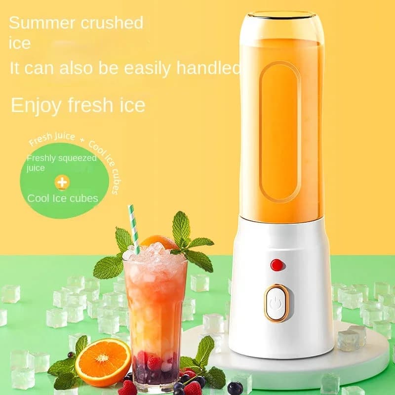 Portable, electric, wireless kitchen blender for fruit juices, to squeeze oranges and crush the ice, with 10 blades, food mixer.
