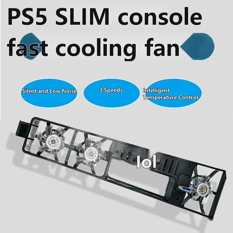 Ventola di Raffreddamento RGB con Controllo della Temperatura per Console PS5 Pro Slim, Ventola di Raffreddamento Posteriore, Accessori per Giochi, Modellino