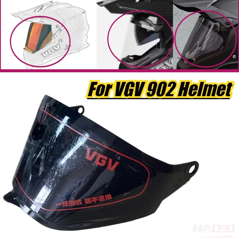 Lente per casco da rally originale VGV 902 Caschi da moto VGV Visiera Accessori di ricambio Parabrezza