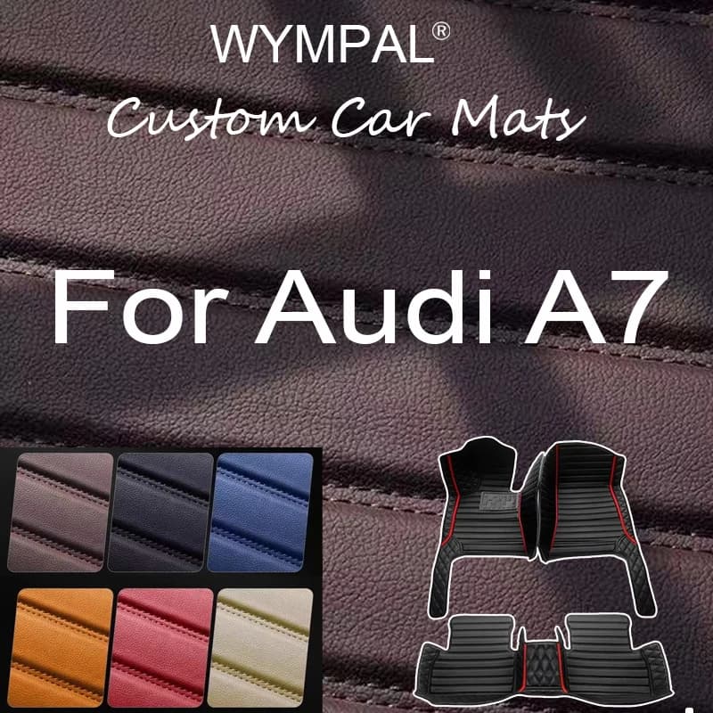 Tappetini per auto con copertura di lusso per Audi A7 2012 2013 2014 2015 2016 2017 2018 Tappetini per auto Accessori interni per tappeti per automobili