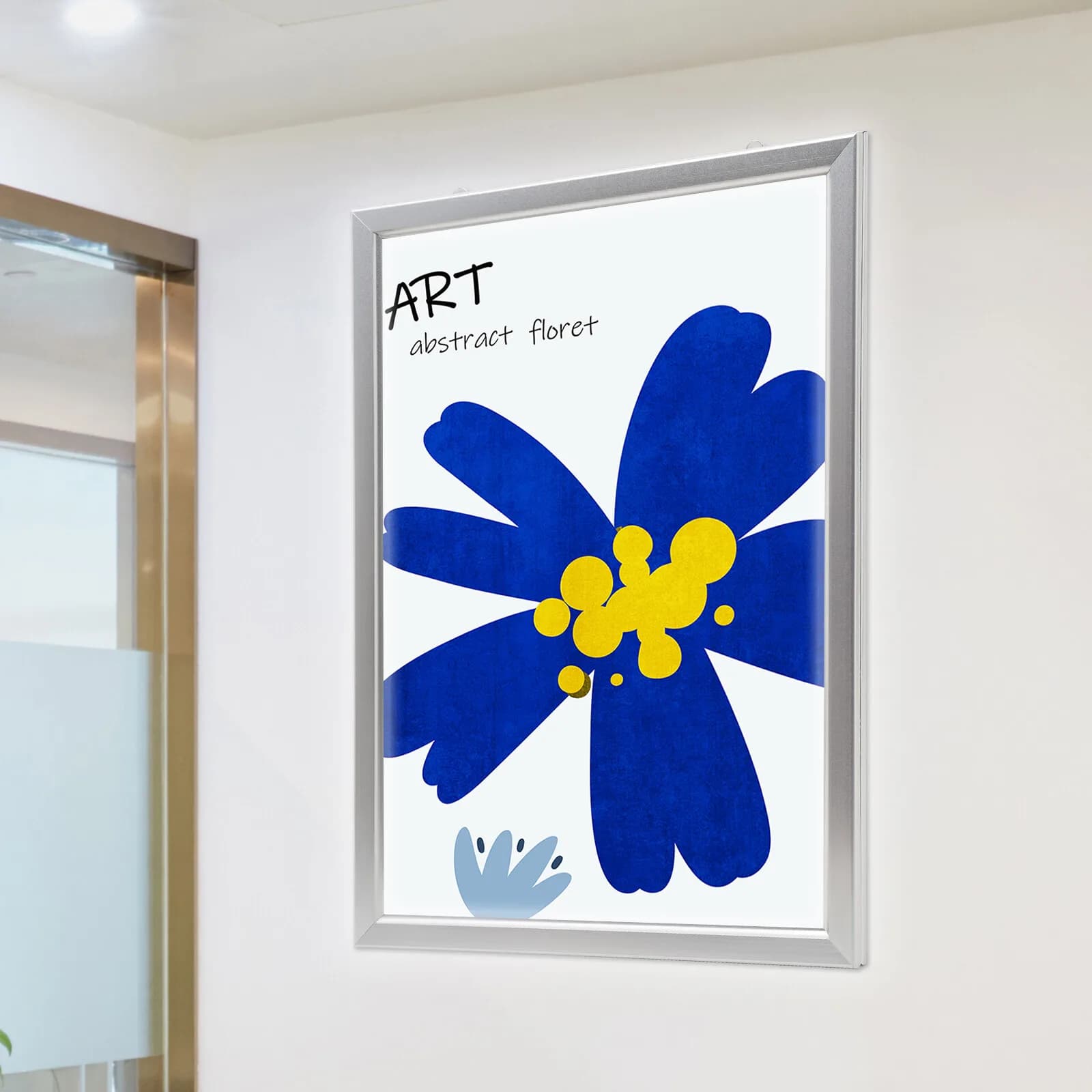 33 "X 24" Acrylic LED Light Box Backlit Film Poster Silver Artistic Frame Advertising Display Home Theatre Retail Stores