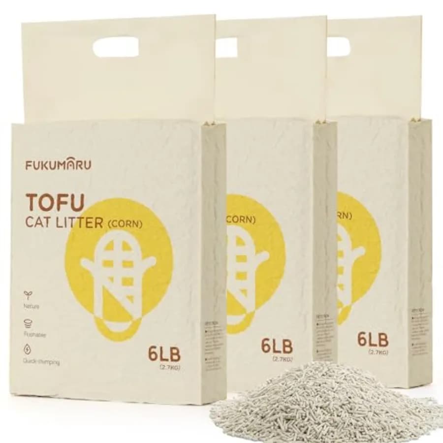 Lettiera per Gatti al Tofu, 100% Ingredienti Naturali, Lavabile, Senza Polvere, Agglomerante Rapido, Leggera, a Bassa Diffusione, Pellet E