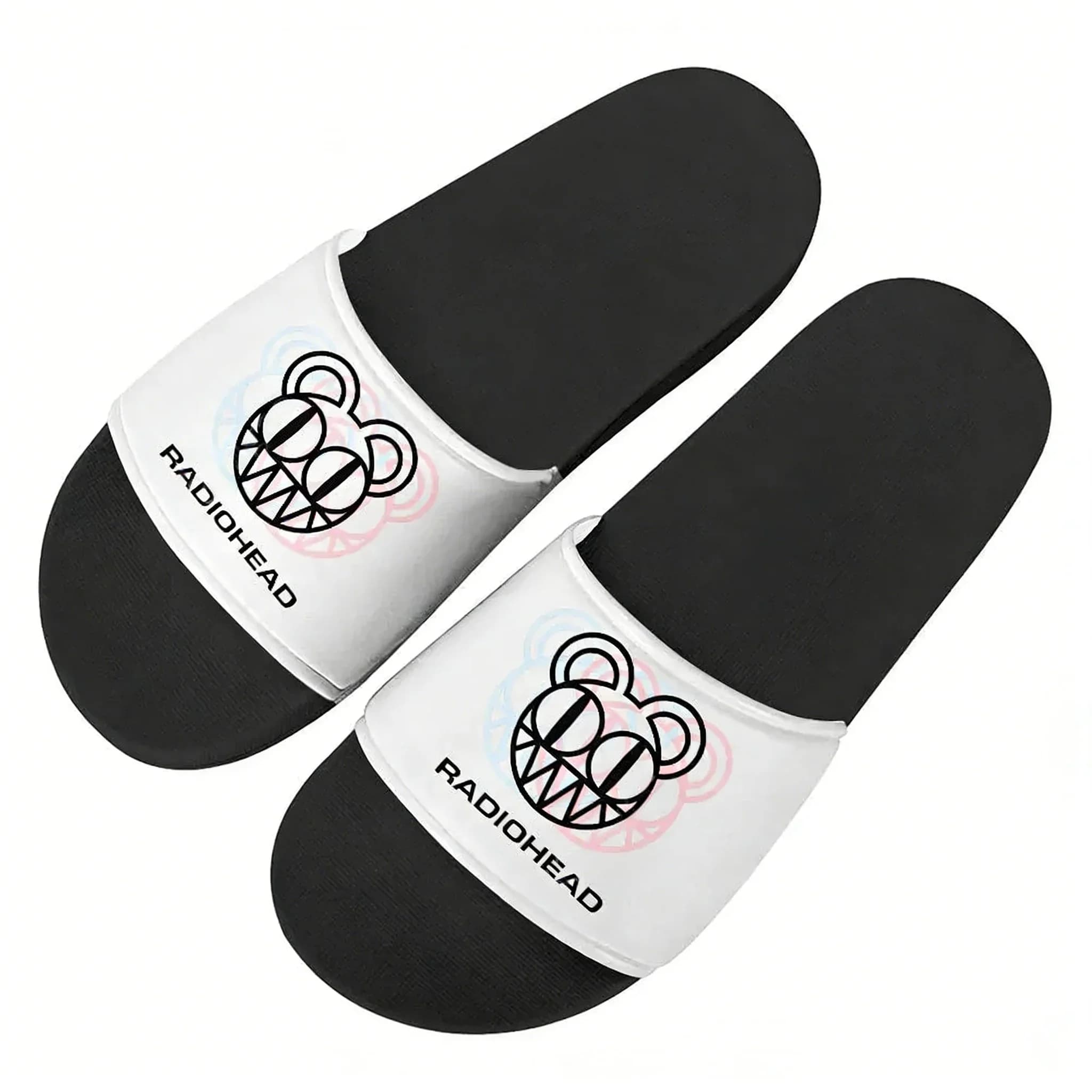 Radiohead Rock Band Sandals Home Slippers Water Shoes Mens Womens Sandal Bathroom Beach Pool Customized Summer Slippers Black
