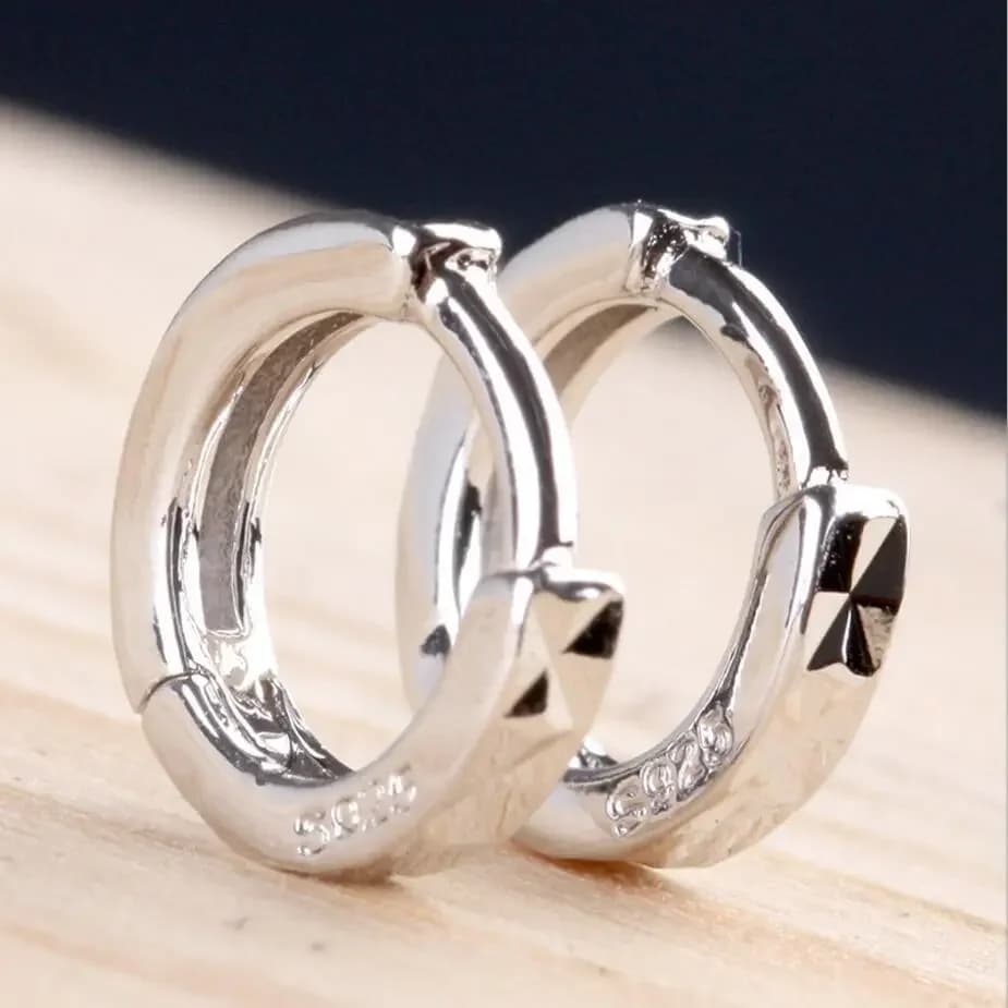 Graziosi Orecchini a Cerchio in Argento Sterling 925 con Freccia Intagliata, Mini Cerchio Piccolo per Donna, Uomo, Ragazza, Gioielli da Matrimonio