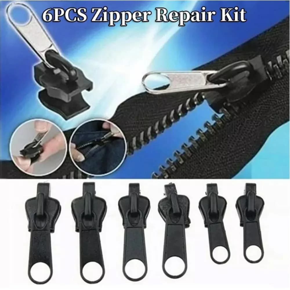 6Pcs cerniere di riparazione rimovibili riutilizzabili zaini per cucire fai da te borse riparazione cerniere di ricambio per la testa della cerniera