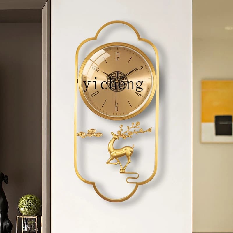 Orologio da parete americano XL, orologio da parete in ottone di lusso di fascia alta, orologio da appendere con movimento Lisheng