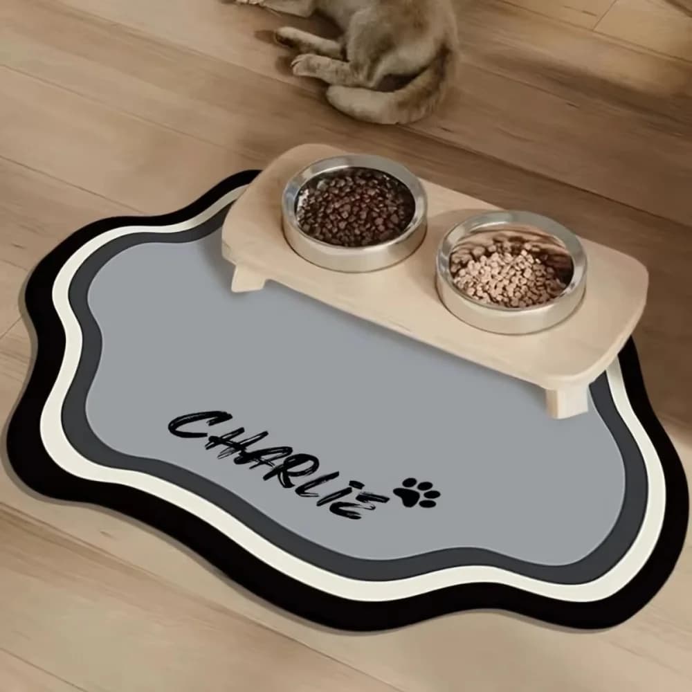 Cute Shape Diatomite Pet Feeding Mat, Non-Slip Universal Dining Mat for Dogs & Cats, Practical Home Decor